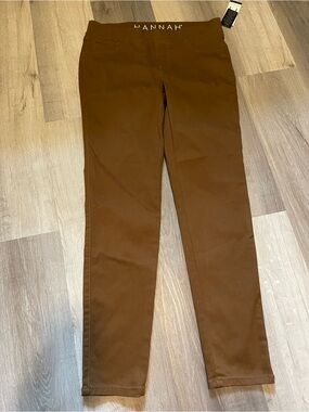 Hannah’s women’s Stretch Chino Pants - Brown size M